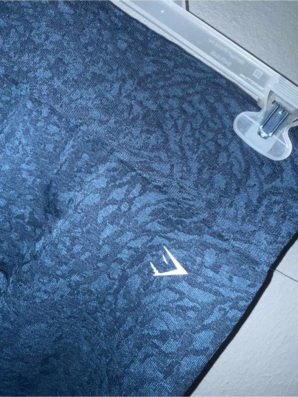 Gymshark Navy Textured High-Waist Leggings - Picture 3 of 3